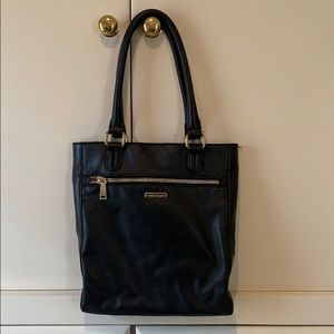 Black Leather Cole Hann Work Bag / Purse